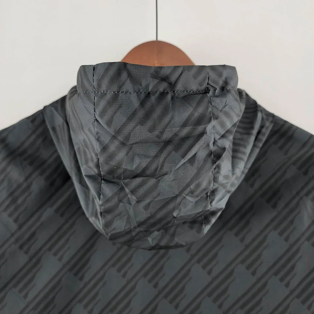 2022/2023 Real Madrid Jersey Windbreaker Black Red And White Edge