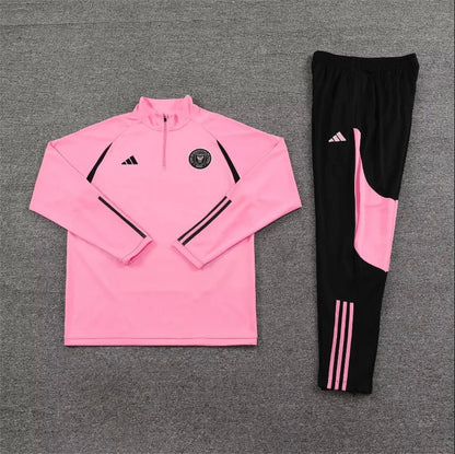 2023/2024 Inter Miami Half-Pull Training Suit Pink Football Shirt 1:1 Thai Quality