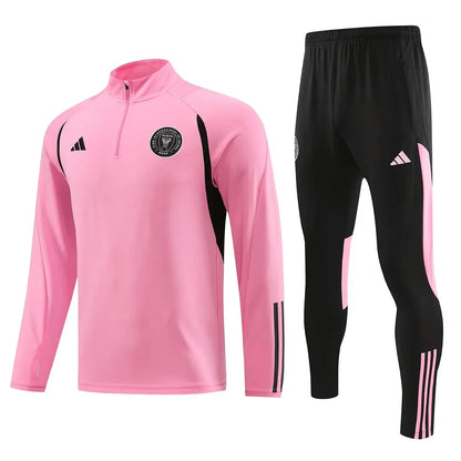 2023/2024 Inter Miami Half-Pull Training Suit Pink Football Shirt 1:1 Thai Quality