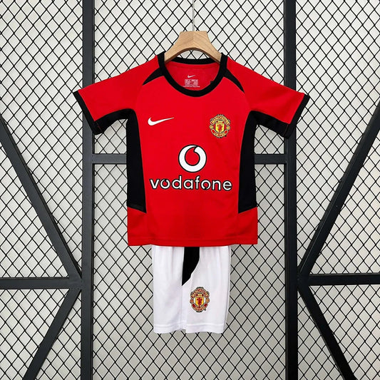 2002/2004 Retro Kids Size Manchester United Home Football Shirt 1:1 Thai Quality