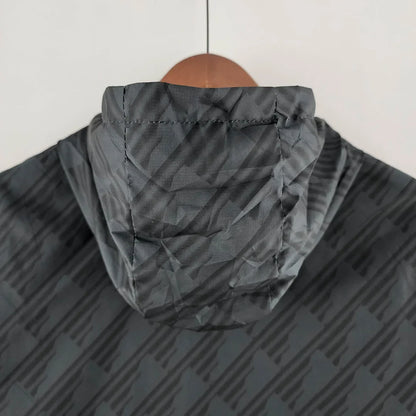 2022/2023 Real Madrid Jersey Windbreaker Black Red And White Edge