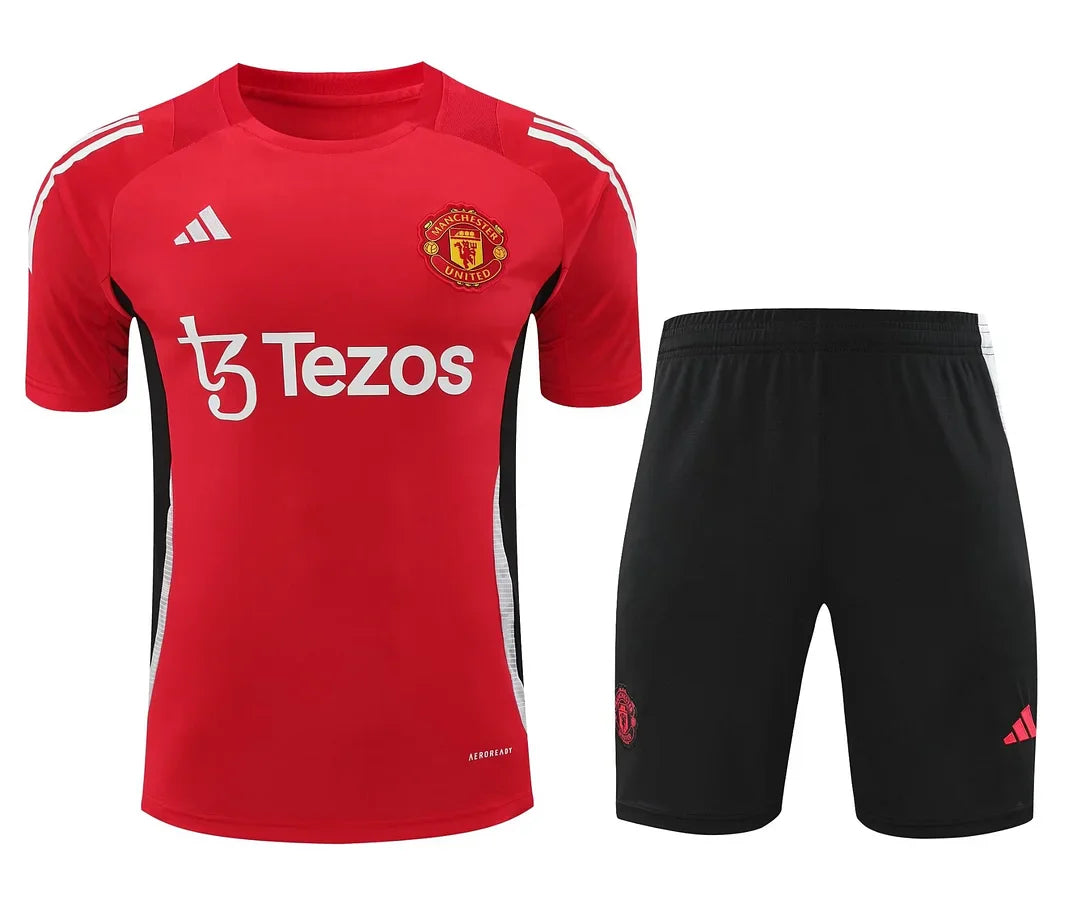 2024/2025 Manchester United pre-match training Red Shirt+Shorts 1:1 Thai Quality