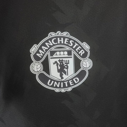 2022/2023 Manchester United Windbreaker Black White Edge