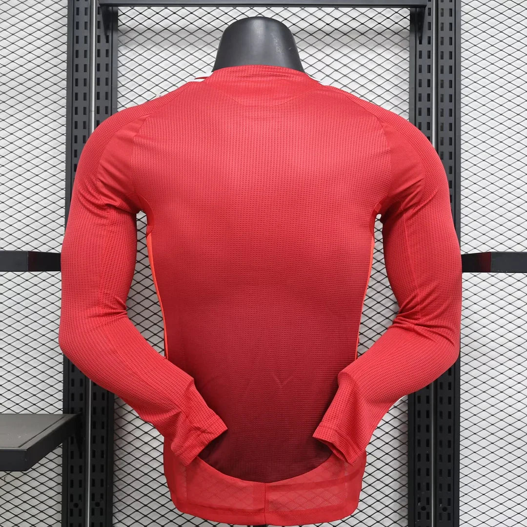 2024/2025 Long Sleeve Player Version Manchester United Home Football Shirt  1:1 Thai Quality