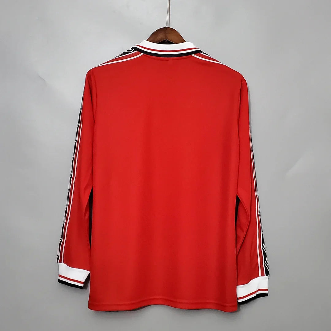 1998-1999 Retro Long Sleeve Manchester United Home Football Shirt 1:1 Thai Quality