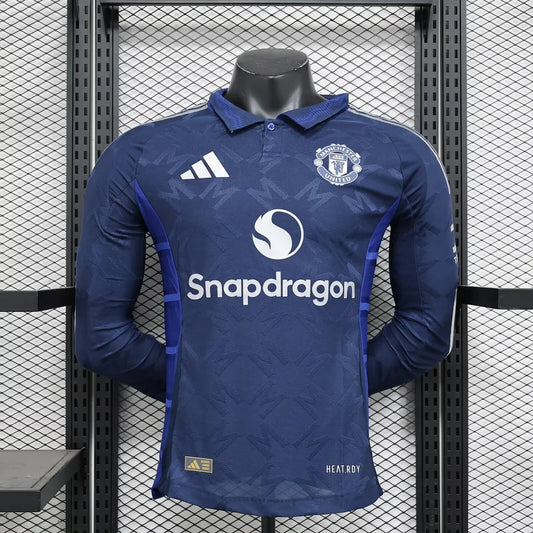 2024/2025 Long Sleeve Player Version Manchester United Away Football Shirt  1:1 Thai Quality