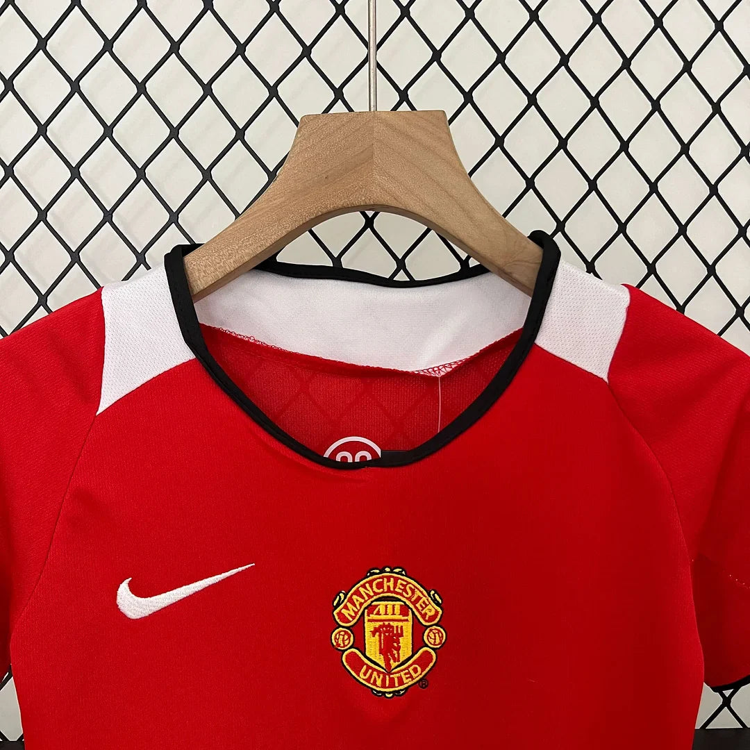 2004/2006 Retro Kids Size Manchester United Home Football Shirt 1:1 Thai Quality