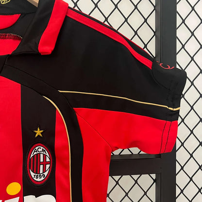 2006/2007 Retro Kids Size AC Milan Home Soccer Jersey 1:1 Thai Quality