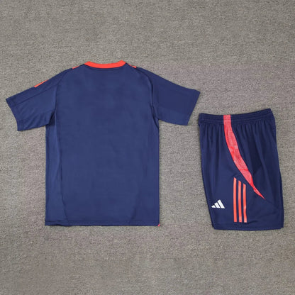 2024/2025 Manchester United pre-match training Blue Shirt+Shorts 1:1 Thai Quality