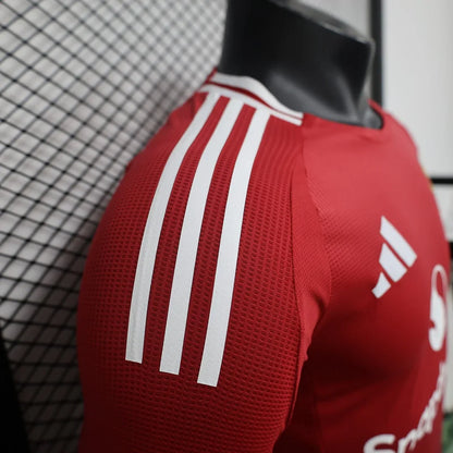 2024/2025 Long Sleeve Player Version Manchester United Home Football Shirt  1:1 Thai Quality