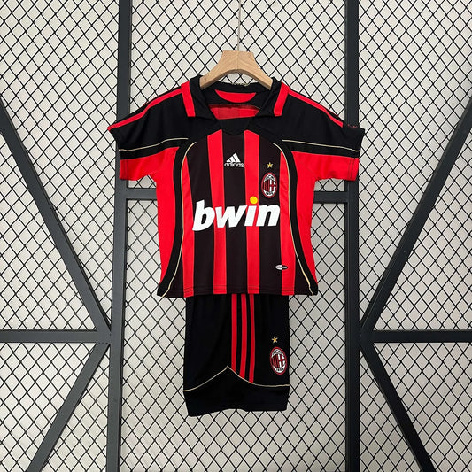 2006/2007 Retro Kids Size AC Milan Home Soccer Jersey 1:1 Thai Quality