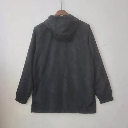 2022/2023 Manchester United Windbreaker Black White Edge