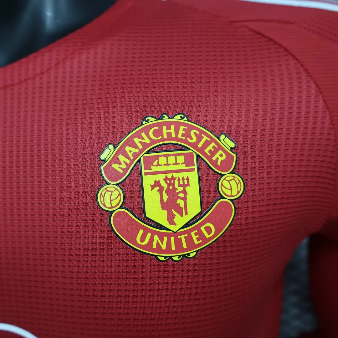 2024/2025 Long Sleeve Player Version Manchester United Home Football Shirt  1:1 Thai Quality